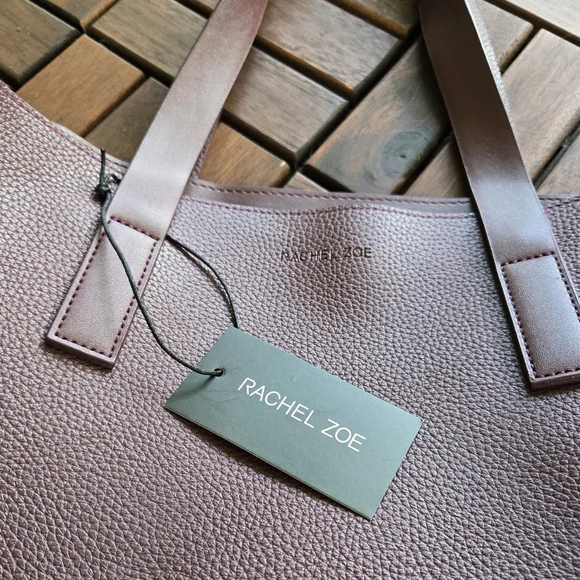 Rachel Zoe Burgundy Pebbled Leather Computer Tote – NWT - Picture 5 of 9